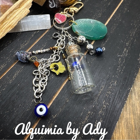 Alquimia Silver and Multicolor Charm Key Holder - Picture 1 of 1